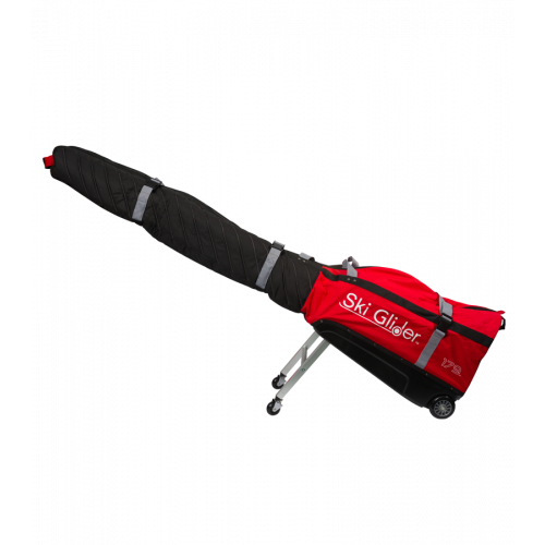 Brand Fusion Sun Mountain Ski Glider - Travel Bag For Skis - Black/Red - 179cm