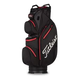 Titleist Golf Titleist StaDry 14 Cart Bag - Black/Black/Red