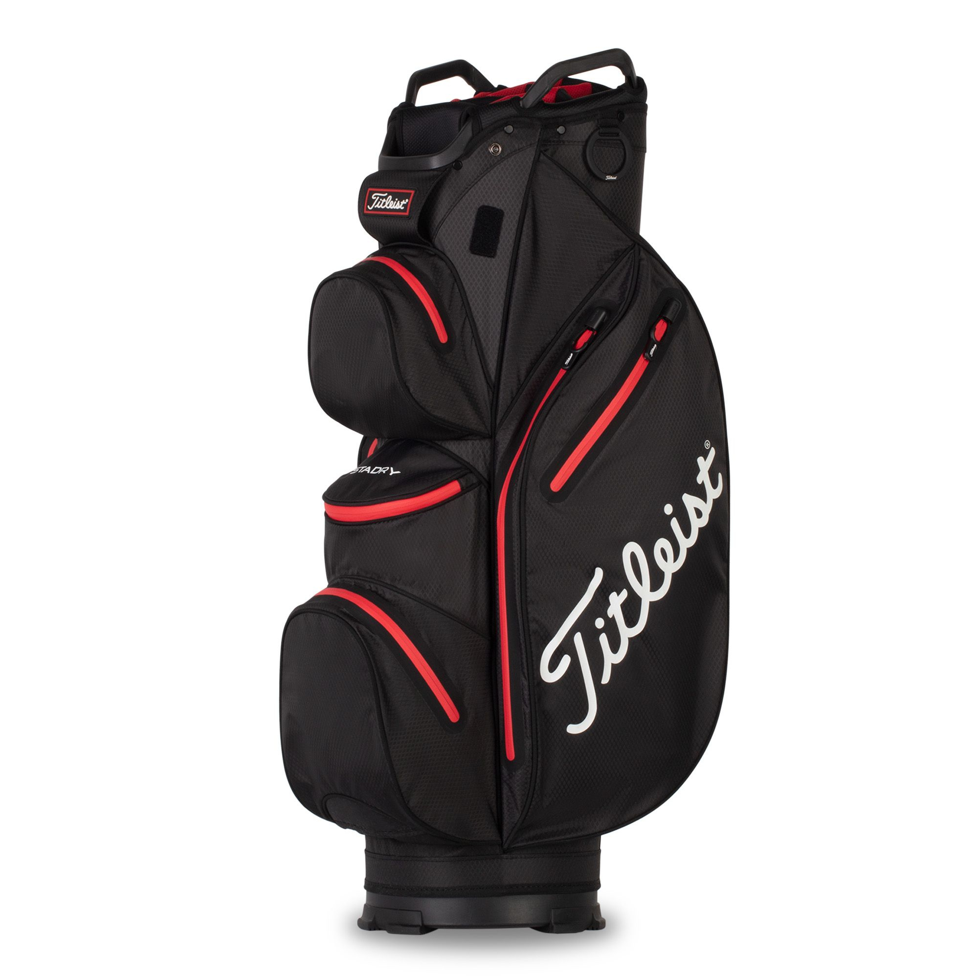 Titleist Golf Titleist StaDry 14 Cart Bag - Black/Black/Red