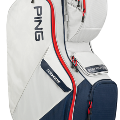 Ping Golf PING Traverse Cart Bag - Platinum/Navy/Red