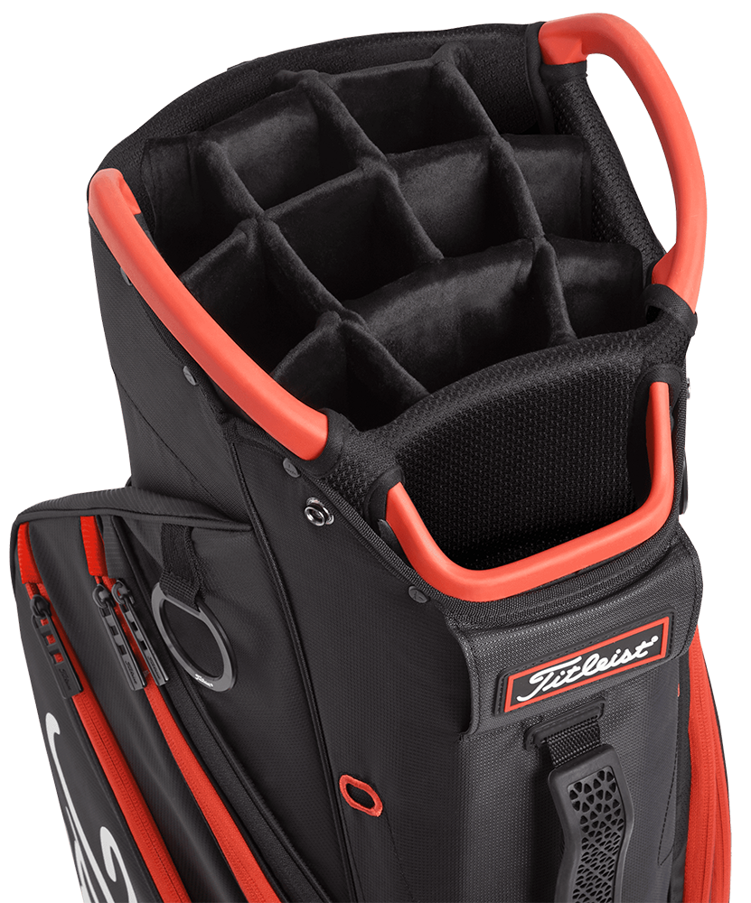 Titleist Golf Titleist Cart 14 Golf Bag - Black/Black/Red - Image 6