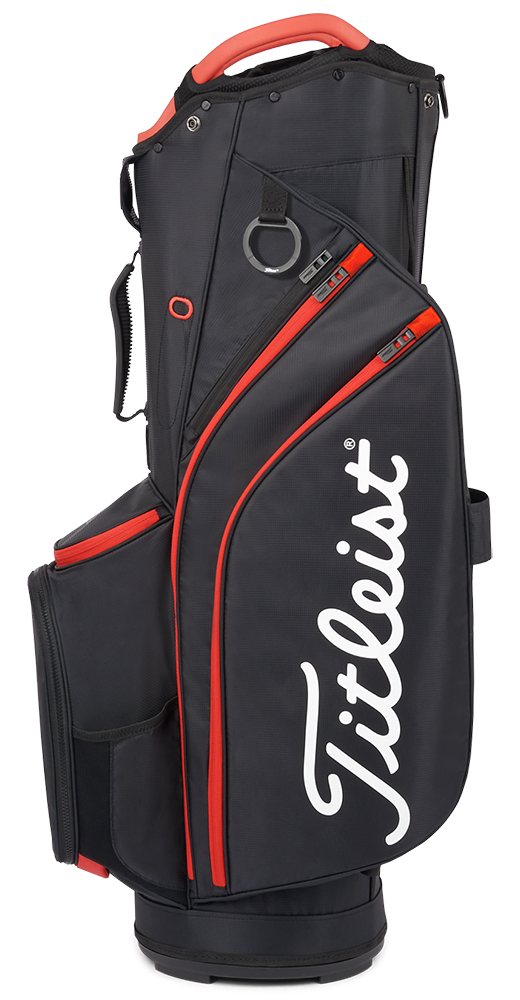 Titleist Golf Titleist Cart 14 Golf Bag - Black/Black/Red