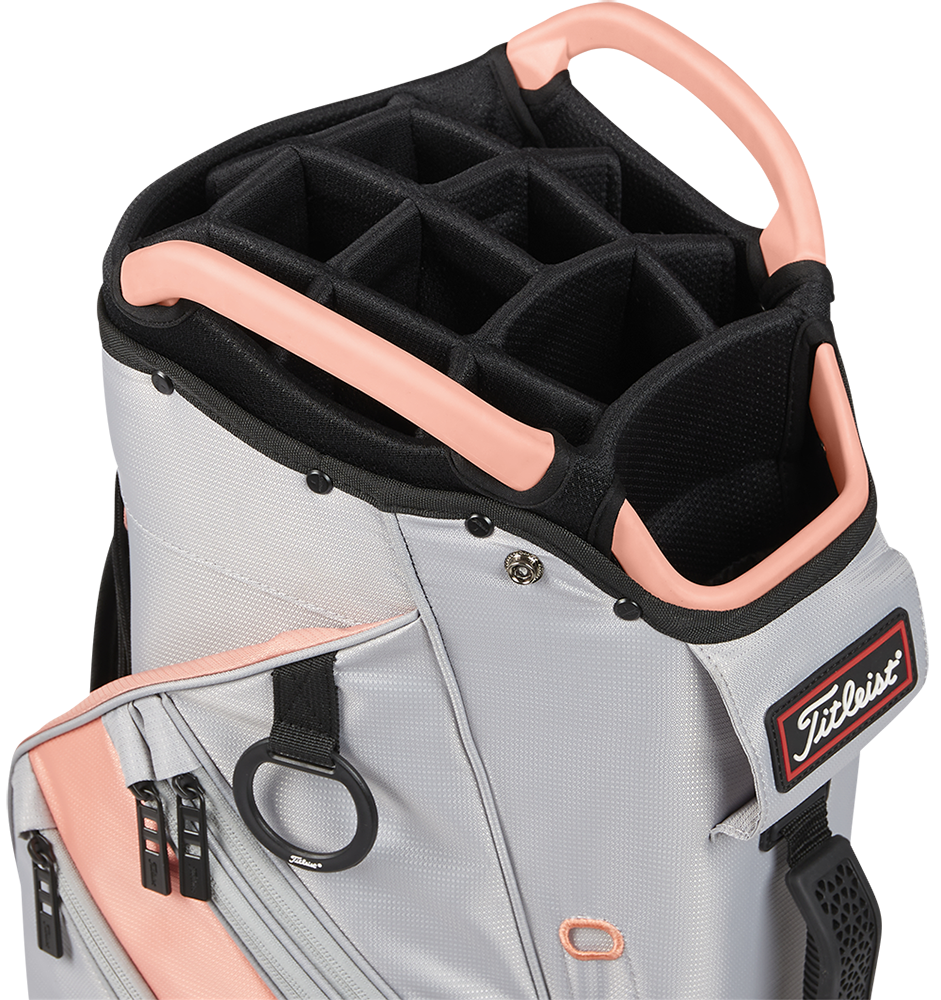 Titleist Golf Titleist Cart 14 Cart Bag - Grey/Peach - Image 4