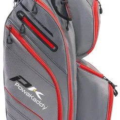 Powakaddy Golf Powakaddy DLX -Lite Edition Cart Bag - Gunmetal/Red